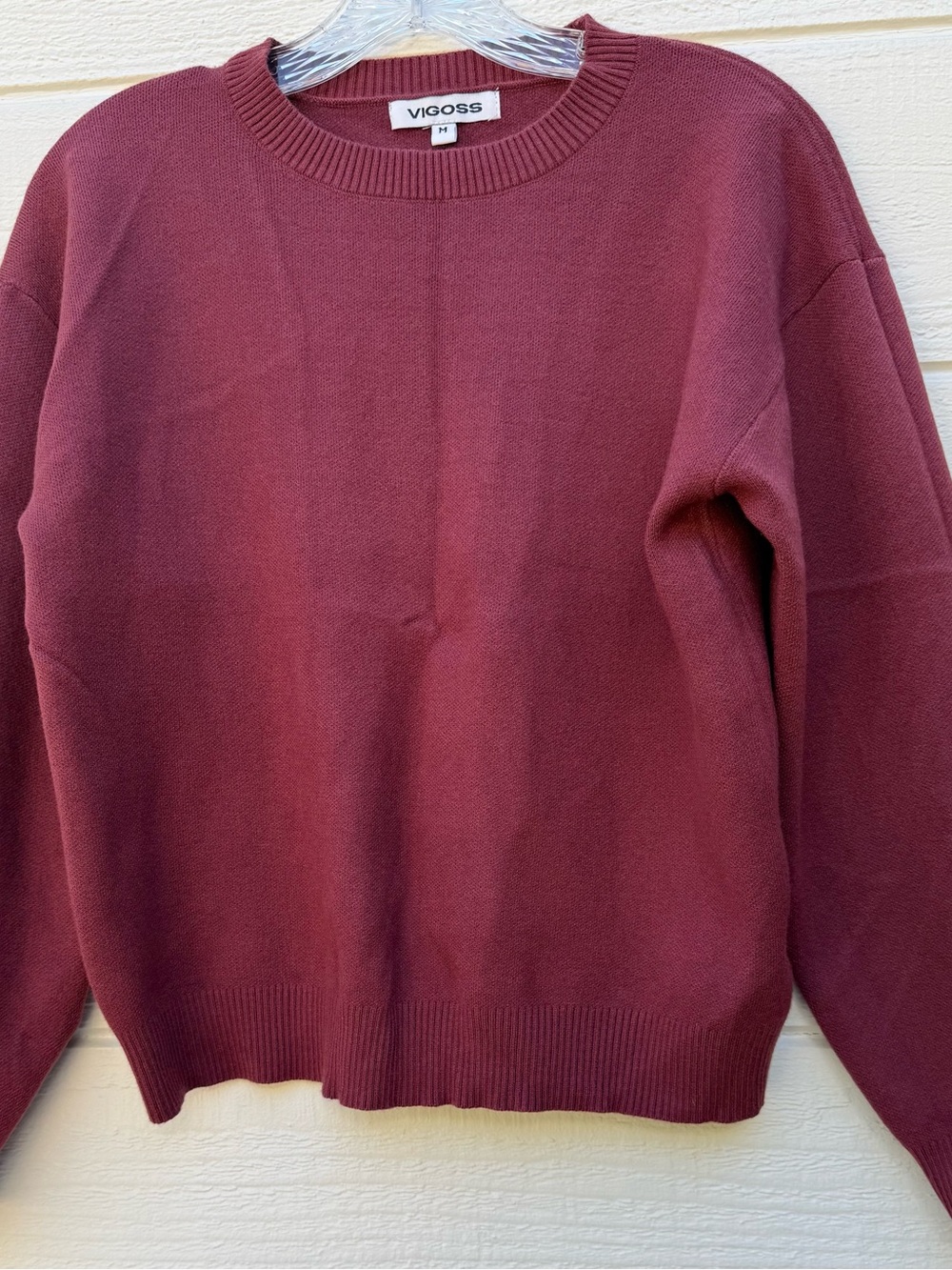 Vigoss Women's Soft Crewneck Sweater in Burnt Burgundy Sz. Med.